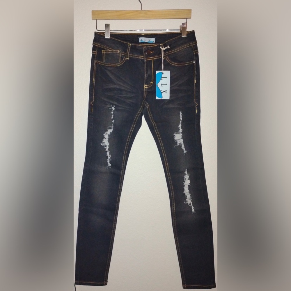 LLX Black Wash Jeans Size 3/4